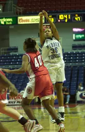 Senior Jamie Thomatis (white) ...
