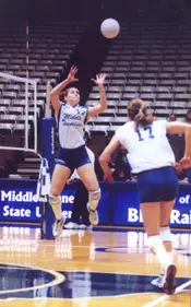 The Lady Raider volleyball tea...