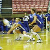 Sophomre Caia Morstad goes for...