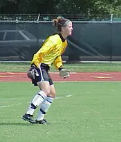 MT keeper Emily Shrum suffered...