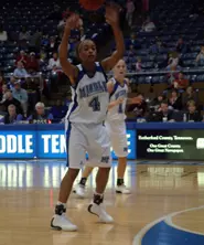 Sophomore forward Krystle Hort...