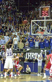 Junior Michael Cuffee sinks a ...