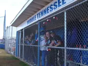 Lightning came by to cheer on ...