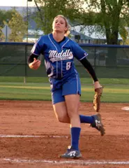 Freshman hurler Ashley Frizzel...