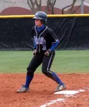 Senior Cortney Mitchell hit he...