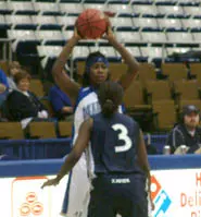 Senior guard Patrice Holmes ha...