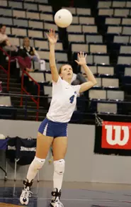 Junior setter Megan Sumrell is...