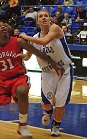 Freshman Johnna Abney fights f...