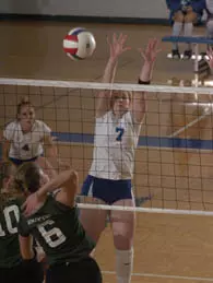 Freshman Ashley Adams had 15 k...