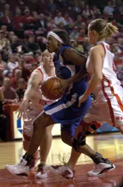Senior Patrice Holmes scored 1...