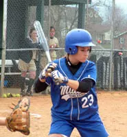 Christi Benton went 2-for-3 in...