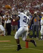 Nick McAfee waits on the ball ...