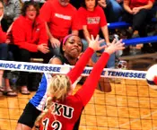 Volleyball falls in five set thriller