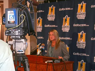 Adams Addresses MSU Basketball Media Day Image
