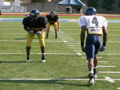 Football Closes Out Second Week of Practice Image