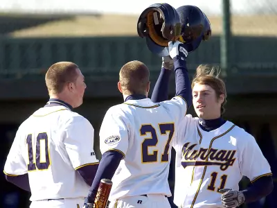 Hill Blasts Three Home Runs as Breds Sets Single-Game Hits Record in Trouncing of Bison Image