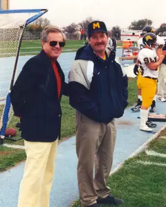 Dr. Hal on the Racer Football sidelines in 1997 when MSU visited Eastern Illinois.