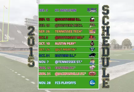 2015 Murray State Football Schedule
