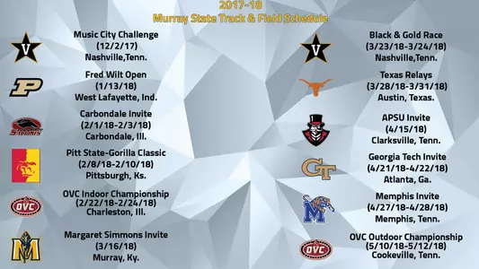 Murray State T&F Schedule 17-18 graphic