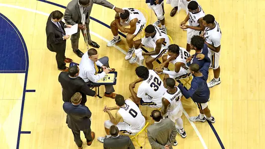 CFSB Center High Shot of Huddle