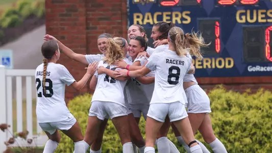 Murray State team celebrating a goal
