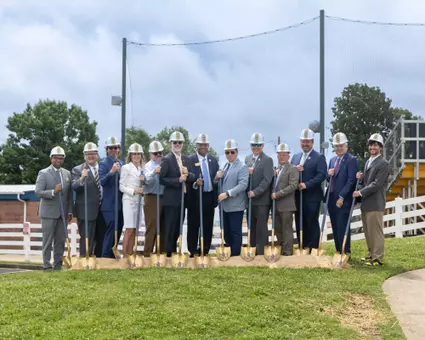 Sandra Hartmann Press Box Groundbreaking