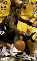 Kareem Rush scored a career-high 32 points in Saturday night's 99-94 loss to Iowa.