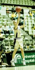 Freshman Tracy Lozier puts up a shot in a game earlier this season.