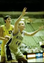 Terianne Wolford (44) is physical enough to play on the inside, but can also step out and bury the three-pointer.
