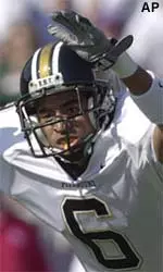 R.J. Jones leaps to make a tackle in Missouri's victory over Kansas Saturday.