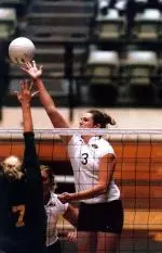 Junior Lisa Morris put down 15 kills against the Moutnaineers Saturday Night