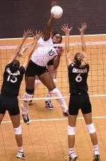 Senior Krista Johnson put down 10 kills and two block assists in the Tigers win