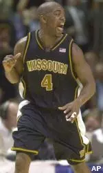Clarence Gilbert reacts after hitting a 3-point shot against UCLA in the second half of their Sweet Sixteen game Thursday.