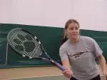 Mizzou Tennis Star Lucie Ruskova closes off the net this weekend.