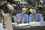 Gary Link (left) and Chris Gervino teamed to call three women's basketball games for the Mizzou Sports Network last year.