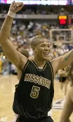 Travon Bryant celebrates the win over Kansas, putting MU in its first tournament final since 1997.
