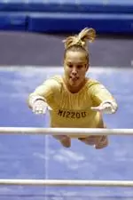 Sophomore Alisha Robinson led the Tigers on two apparatus.