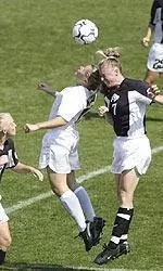 Senior Shea Swoboda scores Mizzou's game-tying goal.