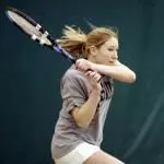 Mary Barry won her singles match