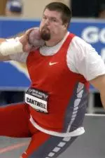 Cantwell throwing at the USATF Indoor Championships (Kirby Lee/The Sporting Group)