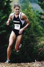 Sophomore Amanda Bales running at the NCAA Midwest Regional five-kilometer cross country race.