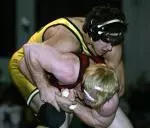 Sophomore Matt Pell won his 60th career match after defeating OU's Justin Dyer 12-3.