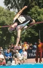 Senior Jesse Sims won the men's high jump at the Tom Botts Invite for the fourth year in a row.