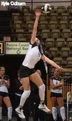 Junior Na Yang scored a career-high six service aces