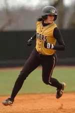 Jen Bruck's two-run homer moved her to third in the Missouri career home run record book.