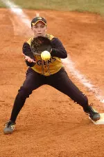 Sarah Stringer managed Missouri's only hit against Southern Illinois.