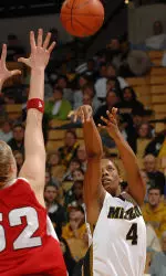 Freshman Jessra Johnson led the Tigers with nine points in the first half.