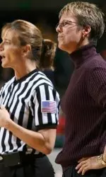 Head Coach Cindy Stein during the first half.