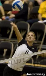 Junior Megan Wilson tallied a season-high 16 kills against the Huskers