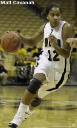 Senior Alyssa Hollins scored her 1,000th career point against the Crusaders